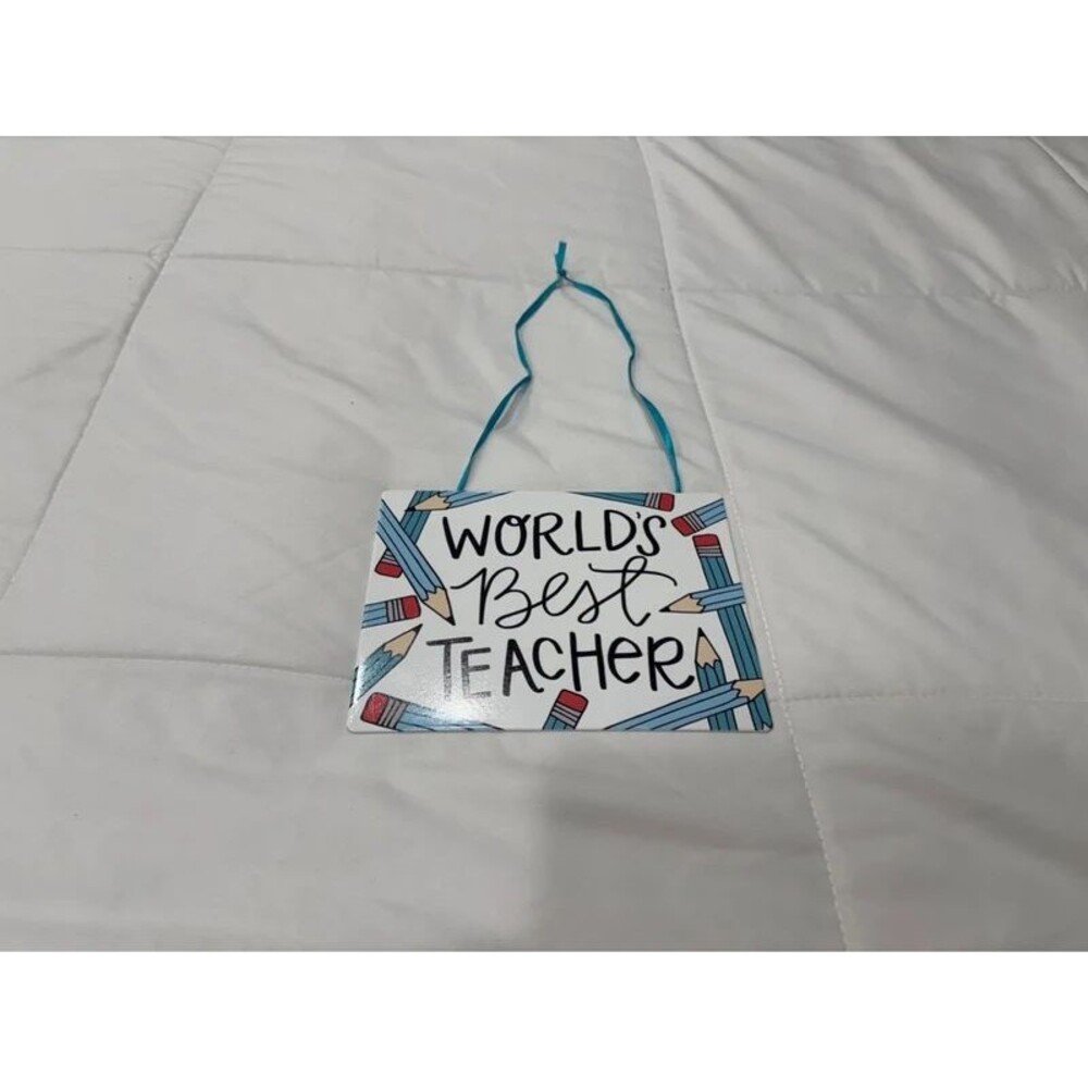 World’s Best Teacher Metal Wall Sign